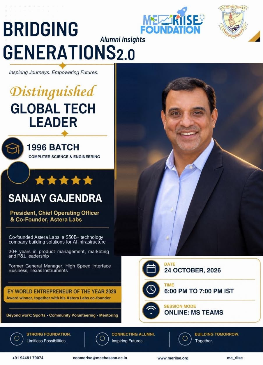 Bridging Generations Alumni Insights 2.0 Episode 6 featuring Mr. Sanjay Gajendra